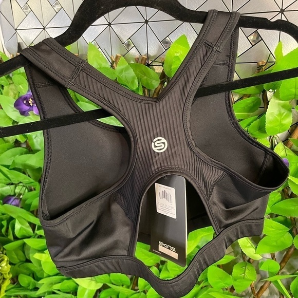 NWT Skins DNAmic Primary Womens Sports Bra Black Large Hi Impact - Picture 6 of 12